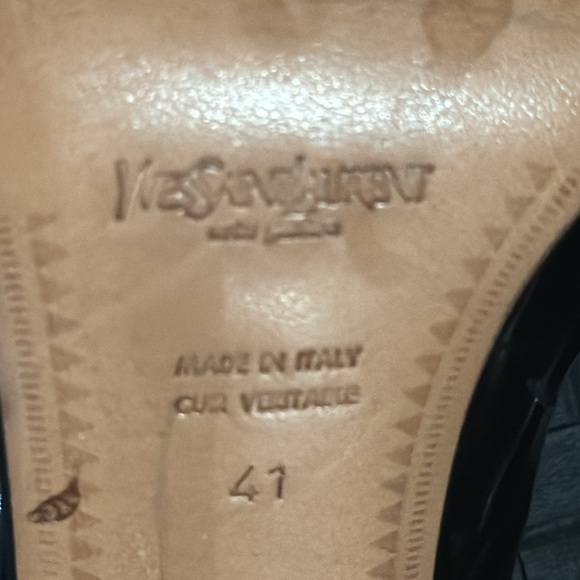 Authentic YSL Yves Saint Laurent luxury designer signature vintage bow heels 10 - Picture 11 of 16